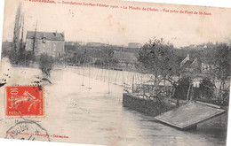 Delcampe - CHATEAUDUN (Eure-et-Loir) - Inondations Janvier-Février 1910 - Le Moulin De Cholet - Vue Prise Du Pont De Saint-Jean - Chateaudun