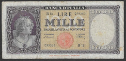 Italia - Banconota Circolata Da 1000 Lire "Testina" P-82 - 1947 #17 - 1000 Lire