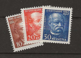 1932 MNH Switzerland Mi 259-61 Postfris** - Unused Stamps
