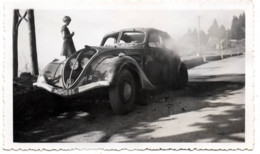 Automobile De MONACO MONTE CARLO  Photo 1944  6.5x11cm - Bombardement PEUGEOT 302 - Oorlog, Militair