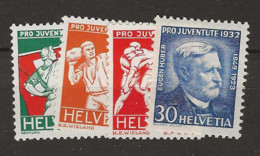 1932 MNH Switzerland Mi 262-65 Postfris** - Unused Stamps