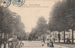 SAINT MANDE PLACE DE LA MAIRIE ENTREE DU BOIS DE VINCENNES TRIPORTEUR BISCUITS FLAMANDS 1906 - Saint Mande