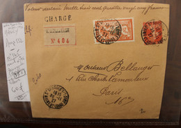 1927 St Georges Sur Loire Chargé Recommandé Cover Registered Reco R Cire Au Dos - Lettres & Documents