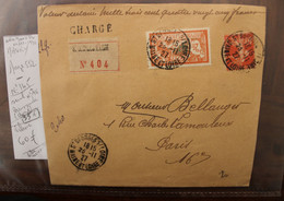 1927 St Georges Sur Loire Chargé Recommandé Cover Registered Reco R Cire Au Dos - Cartas