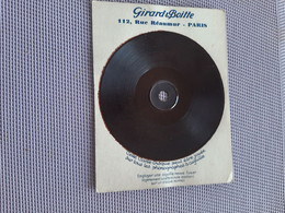 Carte Disque Phonographes Offert Par La Maison Girard Boitte Paris - Altri