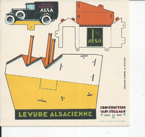 ALSA   Levure Alsacienne Petite Carte De 11,5 Cm Sur 11,5cm - Werbung