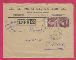 Enveloppe Chartes Eure Et Loir-Exprès-1913 - 1877-1920: Semi-Moderne
