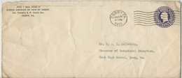 USA 1933 3c Washington PSE Domestic Address @D202L - 1921-40