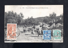 15385-FRENCH MOROCCO-OLD POSTCARD FEZ To FRANCE 1918.WWI.Carte Postale MAROC.POSTKARTE.Bilhete Postal - Briefe U. Dokumente
