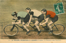 180422 - SPORT VELO CYCLISME - L DIDIER JACQUARD P DIDIER Sur Triplette La Française Pneus Hutchinson - Radsport