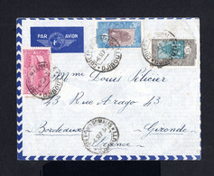 15001-COTE FRANÇAISE Des SOMALIS-AIRMAIL COVER DJIBOUTI To BORDEAUX (france).1937.WWII.FRENCH COLONIES - Briefe U. Dokumente