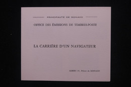 MONACO - Document Offert Par La Poste Aux Abonnés - La Carrière D'un Navigateur " - L 119811 - Cartas & Documentos