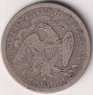 1876 S, SEATED LIBERTY QUARTER - 1838-1891: Seated Liberty (Liberté Assise)