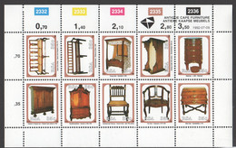 1992 Antique Cape Furniture Sheet Of 10 Different Sc 824-833  MNH ** - Ongebruikt