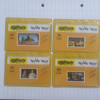 Plastine-SOLAN"-(2)-(4 Cards)-information Doun-With Card Pockets-(410)-(mint Card+1 Card Prepiad Free - Palestine