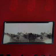 PHOTO STEREO MILITAIRE CHEVAUX LIEU A IDENTIFIER - Guerre, Militaire