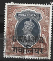 India   Gwalior  1938   SG  112  Overprint   Fine Used - Gwalior