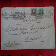 LETTRE SEVILLA HOTEL ROYAL POUR CUSSET 1928 - Brieven En Documenten
