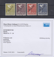 Berlin Schwarzaufdruck-Markwerte Mi-Nr. 17-20 ** Gepr. Mit Fotobefund Schlegel - Non Classés
