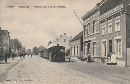 Schilde : Steenweg . Vertrek Van Den Stoomtram --- 1910 - Schilde