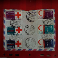 LETTRE JORDANIE JORDAN RED CROSS CROIX ROUGE - Giordania