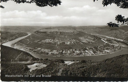 MOSELSCHLEIFE MIT ZELL UND BRIEDEL - REAL PHOTO - F.P - STORIA POSTALE - Zell