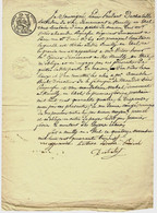 1843 PROCURATION TIMBREE DUCHATELLE PICQUEFEU  HOUR MAISON NEUILLY EN THELLE Oise Congé  VOIR SCANS - Manuskripte