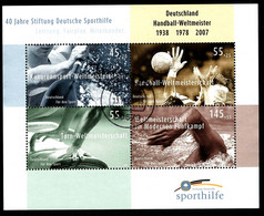 2007 Sport Michel DE BL70 Stamp Number DE B987a Yvert Et Tellier DE BF69 Stanley Gibbons DE MS3477 - Bloques