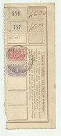 RICEVUTA PACCHI LIRE 1 E  CENT. 25  DA DOTTIKON ( SUISSE )   PER CAMPI BISENZIO 1925 - Colis-postaux
