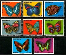 Paraguay 1976，butterfly，8v，MNH - Paraguay