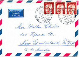 58132 - Bund - 1972 - 3@30Pfg. Heinemann A LpBf ADENAU -> New Cumberland, PA (USA), Kl. Eckzahnmgl. - Covers & Documents