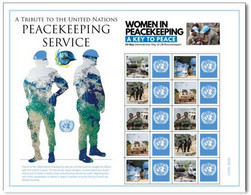 UN 2020 United Nations Tribute To The United Nations Peacekeeping Service , Sheet MNH (**) - Ongebruikt