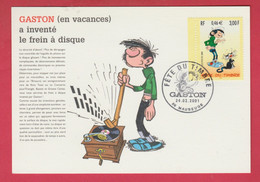 Gaston ( En Vacances ) / Franquin ... Timbre 1er Jour 2001 - Fumetti