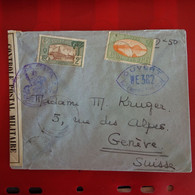 LETTRE GUADELOUPE POUR GENEVE CACHET OUVERT PAR L AUTORITE - Cartas & Documentos