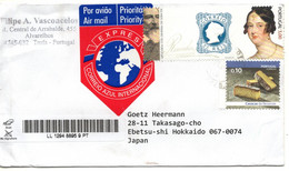 58186 - Portugal - 2021 - €3.00 Portugiesische Briefmarken MiF A LpEilBf TROFA -> Japan - Lettres & Documents