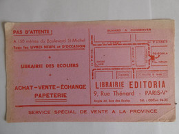 Buvard Papeterie Librairie Editoria Rue Thénard Paris - Papeterie