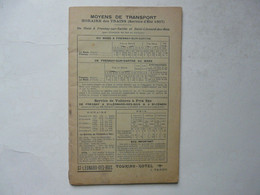 HORAIRE DES TRAINS 1907 - Europe