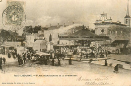 Libourne * 1902 * Manège Carousel Carrousel , Fête Foraine , Place Decazes ( Foire De La St Martin ) - Libourne