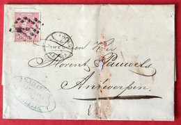 Pays-Bas N°21 Sur Lettre De Rotterdam Pour Anvers, Belgique - (C001) - Lettres & Documents