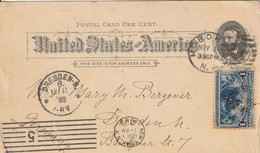 Etats Unis Entier Postal Illustré Pour L'Allemagne 1893 - ...-1900
