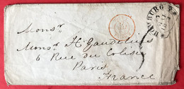 Allemagne (TOUR ET TAXIS) Sur Enveloppe De Homburg 25.5.1853 + TAD TOUR T. FORBACH 27.5.1853 - (C006) - Cartas & Documentos