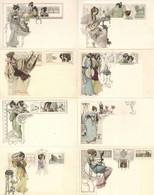 Jugendstil 8'er Serie Frauen I- Art Nouveau Femmes - Unclassified