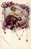 Jugendstil Frau Blumen I-II Art Nouveau - Unclassified