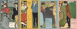 Jugendstil Junggesellen Postkarte 10'er Serie 1900 II Art Nouveau - Unclassified