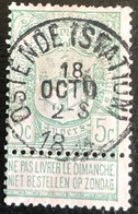 België - Belgique - C8/1 - (°)used - 1893 - Michel 60 - Wapenschild - OSTENDE STATION - 1893-1907 Wappen