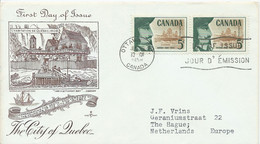 Canada Gelopen FDC  Tgv.  350 Jaar Quebec (6024) - Cartas & Documentos