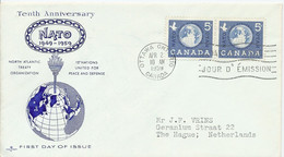 Canada Gelopen FDC  Tgv.  10 Jaar Nato (6025) - Brieven En Documenten