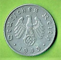 CINQ REICHSPFENNIG / 1940 A -  / ZINC - 5 Reichspfennig