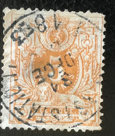 België - Belgique - C8/1 - (°)used - 1870 - Michel 25 - Liggende Leeuw Met Watenschild - BRUXELLES - 1869-1888 Lion Couché (Liegender Löwe)