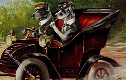 Hunde Personifiziert Auto 1909 I-II Chien - Hunde